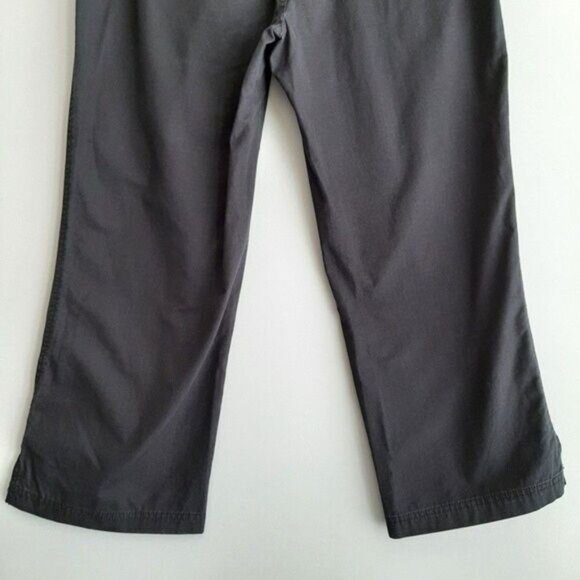 CALVIN KLEIN 100% Cotton Casual Straight Leg Crop Pants Navy Sz 10 - Picture 7 of 9
